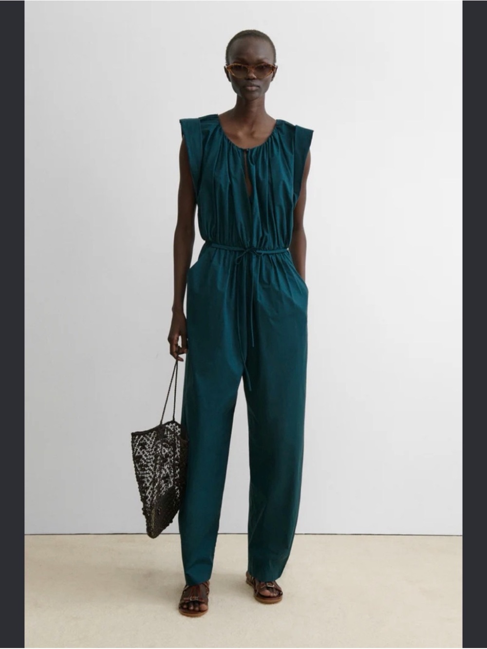 Rachel Comey Valencia Jumpsuit Size Large Teal Green